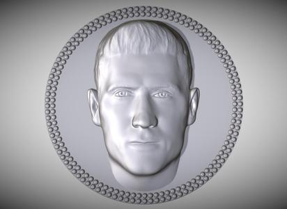 Robert Lewandowski medallion pendant 3D printing ready