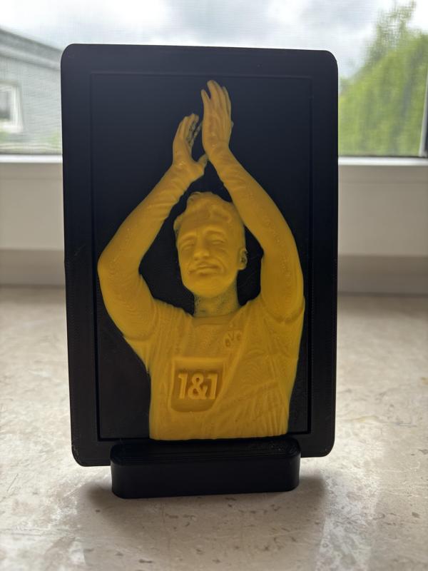 Mats Hummels picture with frame and stand