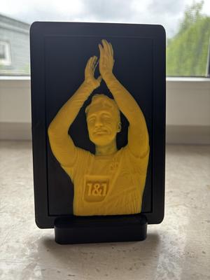 Mats Hummels picture with frame and stand