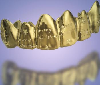 Grillz teeth merry christmas 2024