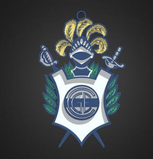 Keychain Keychain Gimnasia y esgrima de la plata