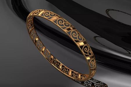 1148 Regal Filigree Delight Bangle 8gm