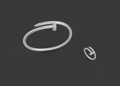 Nail Bracelet and Ring set 51950