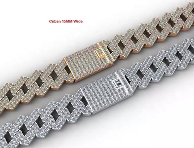 Diamond Cuban Chain 15mm