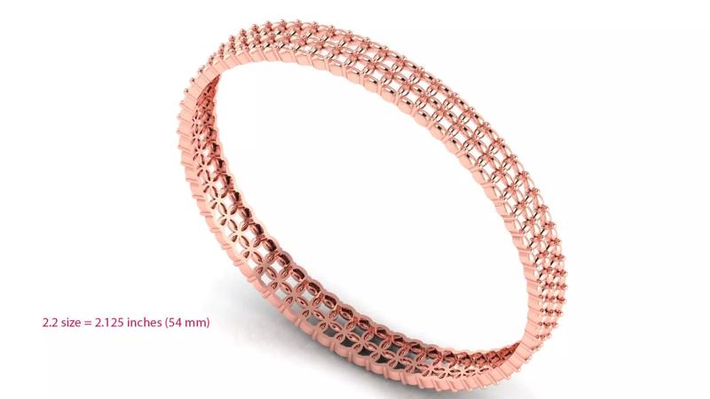 1ST SIZE  Stylish 3D Bangles Unique Jewelry Designs for Women