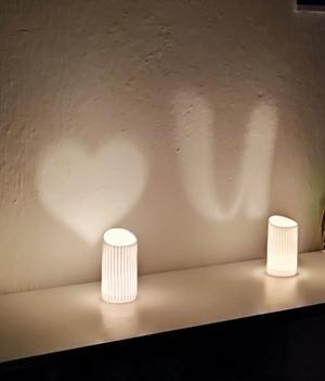 Valentine's Day projector candle holder