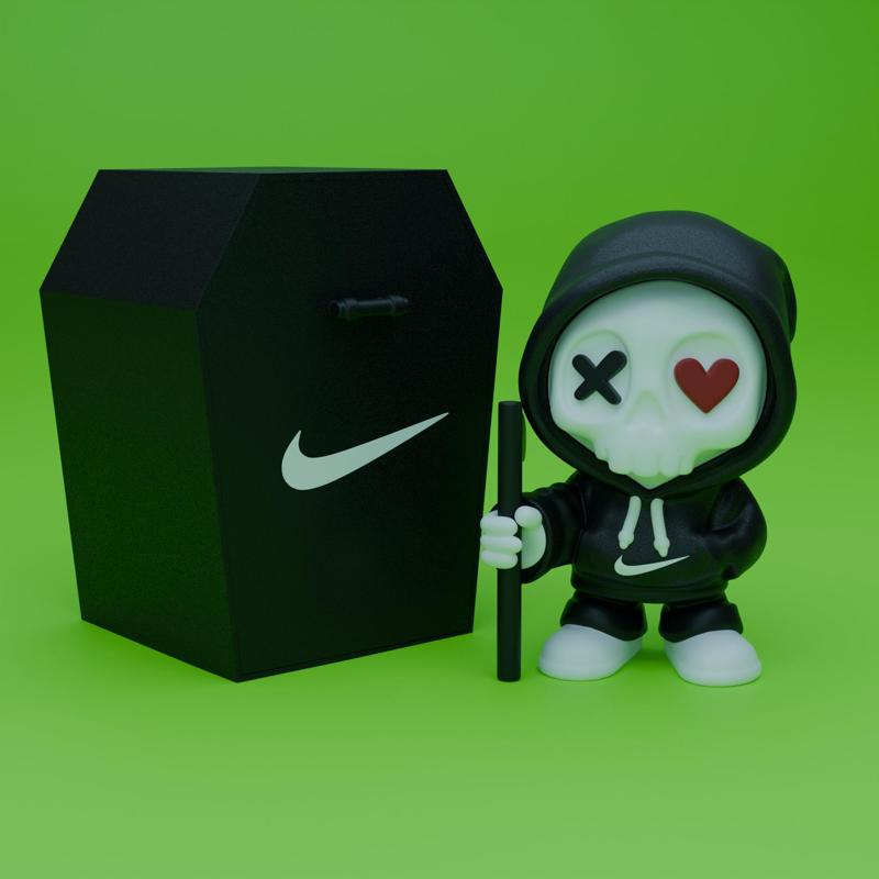Urban Vibe Grim Reaper Figurine with Coffin Box – Multicolor 3D Print Model (STL & 3MF