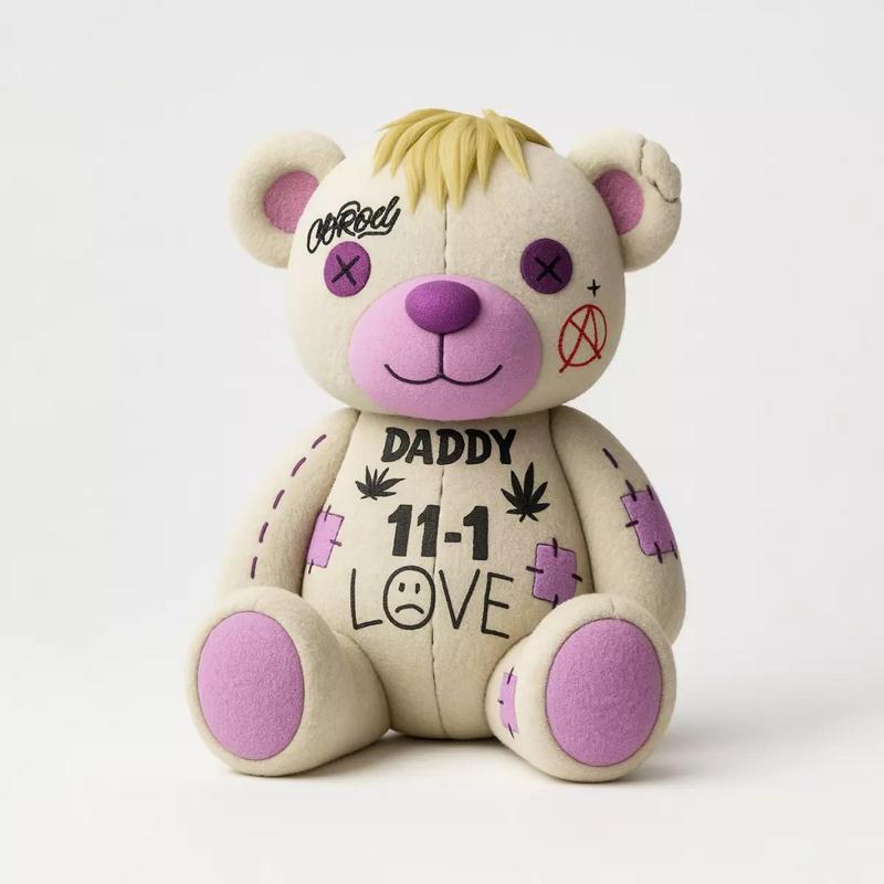Lil Peep Crybaby Bear Anarchy Punk Heartbreak toy