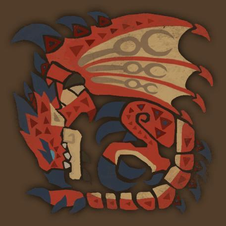 Rathalos - Stylized icon (Monster Hunter World)