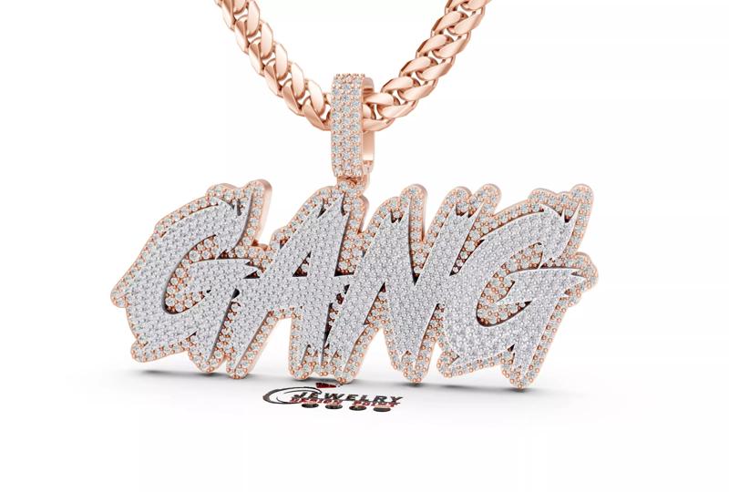 Custom Gang Name Pendant - Name Plate - Hiphop Pendnat