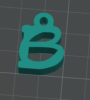 B Alphabet keychain