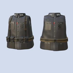 German WW2 2 Jackets with Iron Cross and/no Ammo Belt For Playmobil