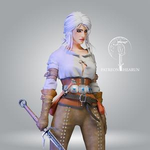 Ciri The Witcher 3 Wild Hunt SFW Ready For 3D Printing