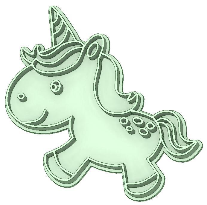 Unicorn 8 cookie cutter
