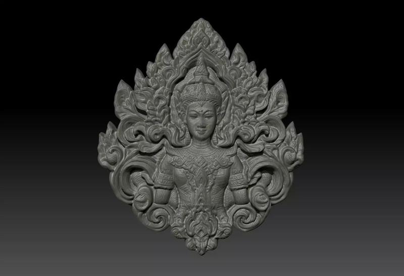 Thai Ornament Decor Bas Relied 17 - 231008
