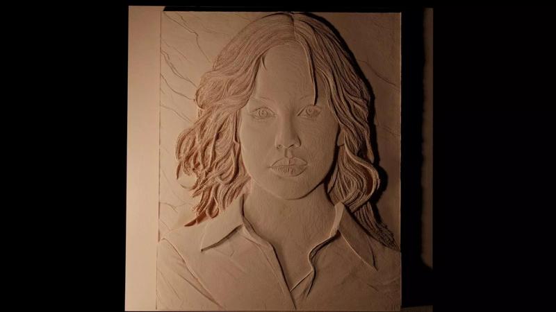 Jennifer Lawrence CNC 3d Print High Relief Sand Casting