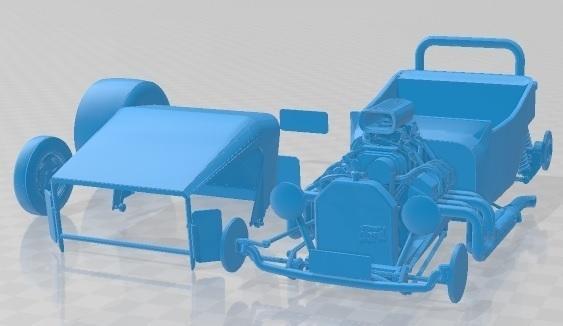 Ford 1923 T Hod Rod Printable Car