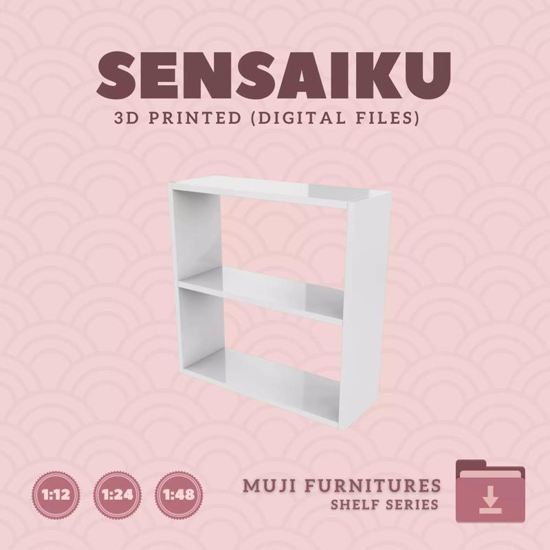 5 Muji Oak Stacking Shelf Wide for Mini Dollhouse Muji 3D Print
