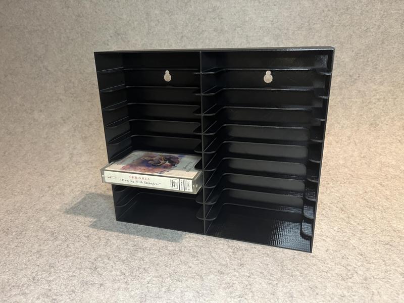 Wall stand for 20 cassette audio tapes