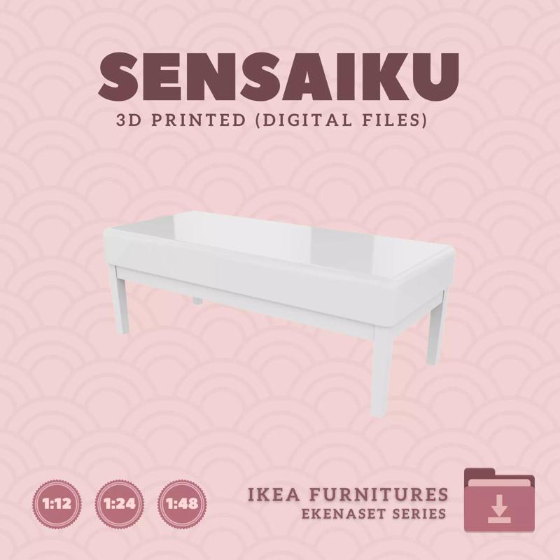 1 EKENASET Bench for Miniature Dollhouse - IKEA - 3D Print