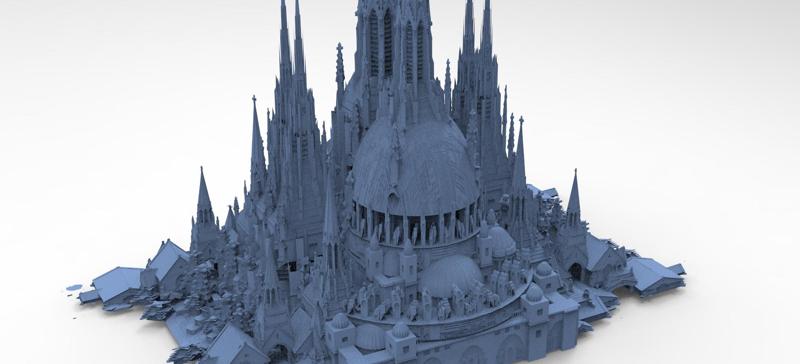 Desert Persian Fortress Tower City Palace