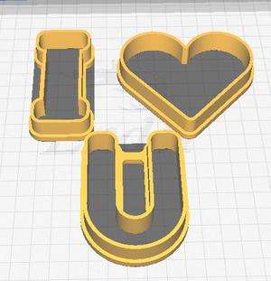 I love you Valentine's Day Cookie Cutters