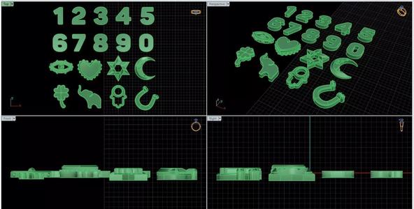 Charms Numeric Plain Collection 3D print model