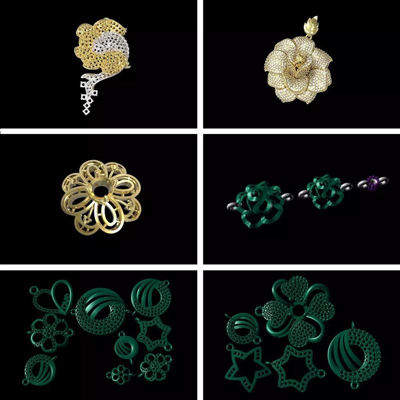 Charms Pendant Necklace 3D Model Collection Charm Necklace 1 - 6