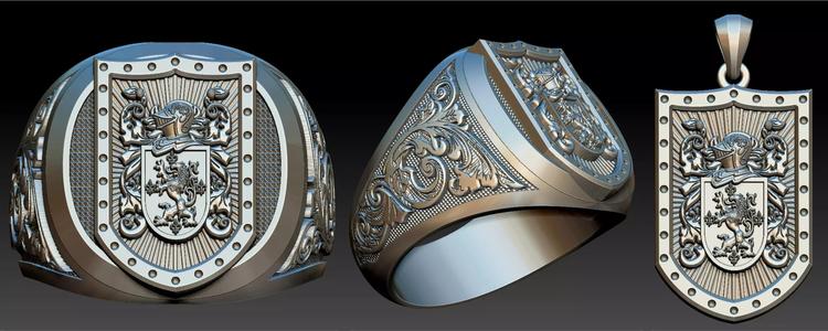 Coat of Arms Family - Ring and Pendant