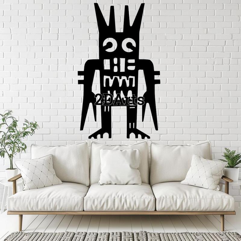 Traditional Totem Creature 2D Wall Art/Window Art - Digital STL & SVG Files for 3D Printing and Laser Cutting
