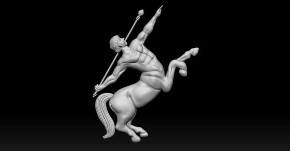 Centaur Relief 3D Printable Model