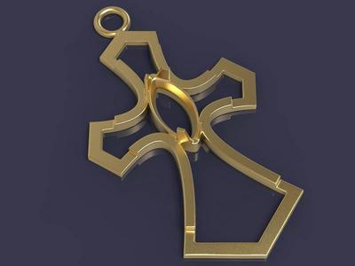 Cross Pendant 3d printable model
