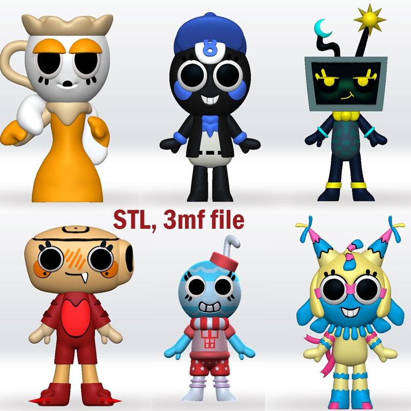 Dandy world Shelly, Bobette, Teagan, Toodles Hunior, Vee, Yatta STL 3D Models Fanart