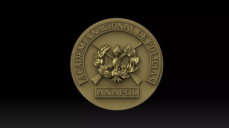 3D LOGO OF THE BOLIVIAN NATIONAL POLICE ACADEMY