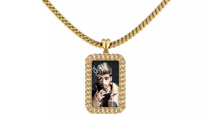 Custom Cuban Chain Photo Picture Pendant