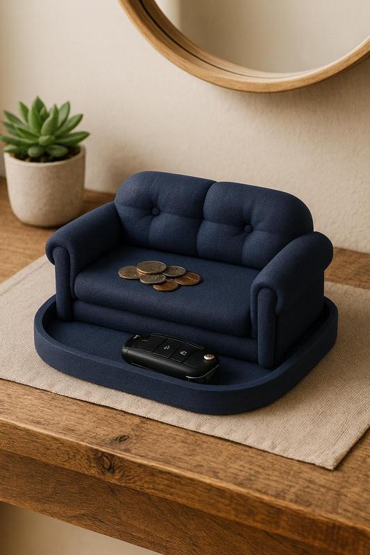 Mini Sofa Valet Tray – Organizer for Coins, Keys & Accessories