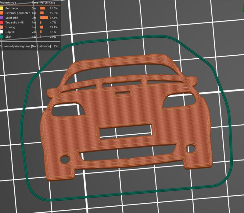 Mazda RX-8 rear silhouette key