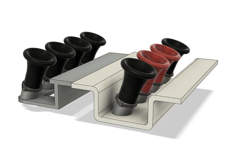 ITB 1:10 4 rotor / individual throttle body / intake trumpet