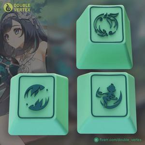 Genshin Impact Lan Yan Keycaps - OEM Profile
