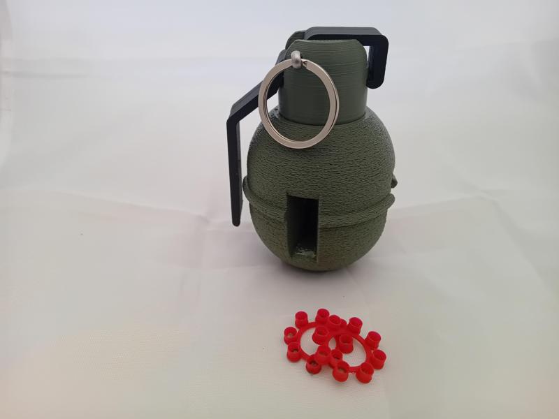 Airsoft Grenade Impact Cap Conventional Fuze Cap Gun Ring RGD-5 Style Sound Grenade "Meteorite" Reusable Grenade