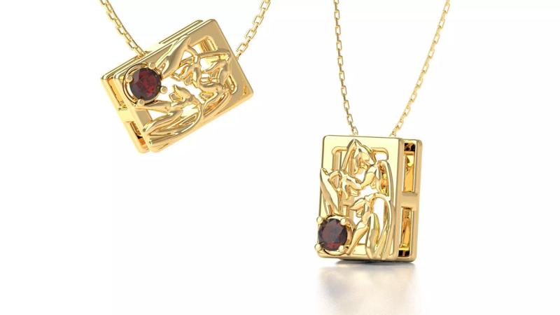 Birthflower Box Pendant January