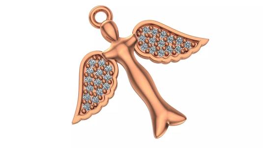 Angel with wings Necklace Charm Pendant