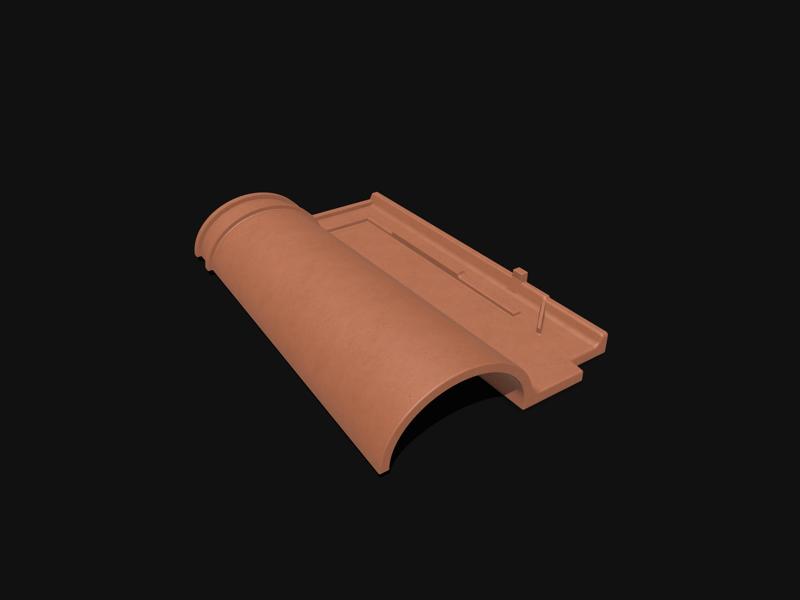 Classic terra cotta Roman tile