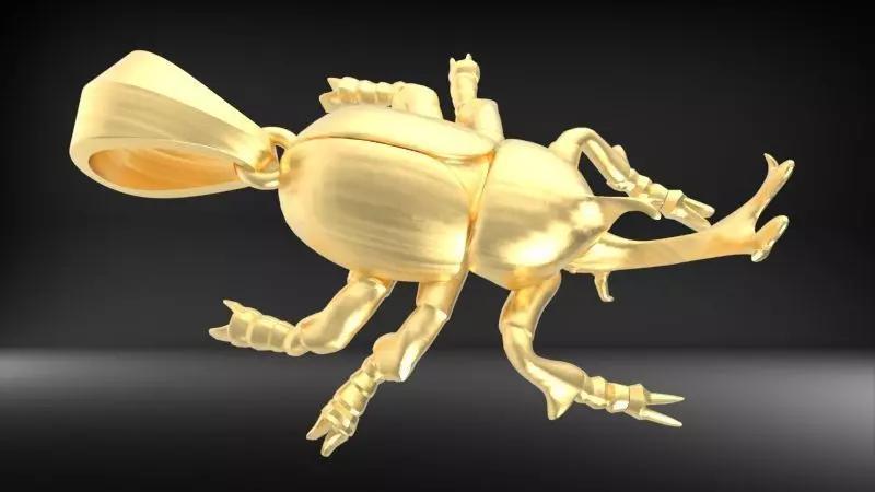 Beetle pendant necklace charm jewelry