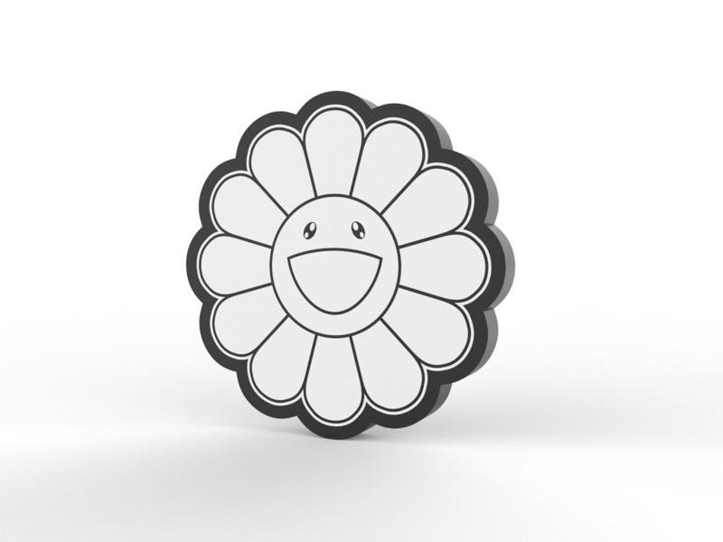 MURAKAMI FLOWER LUMINÁRIA BLACK AND WHITE - LED LAMP