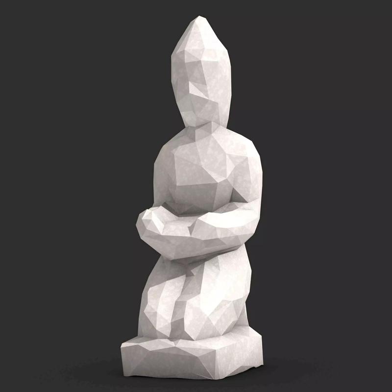 Buddha Candle Holder Low Poly