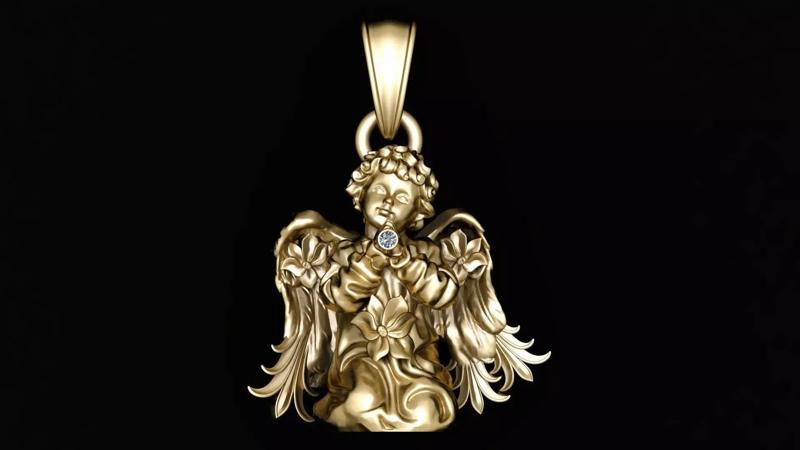 BABY ANGLE PENDANT 3D PRINTABLE MODEL