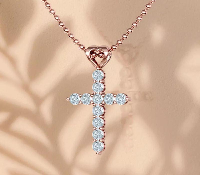 Bespoke Cross 3mm Diamonds  1Ct total weight 3dmodel