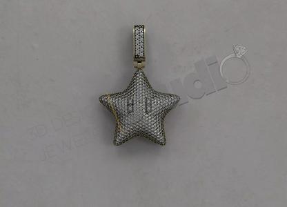 Super Mario Star pendant with gems 3d model