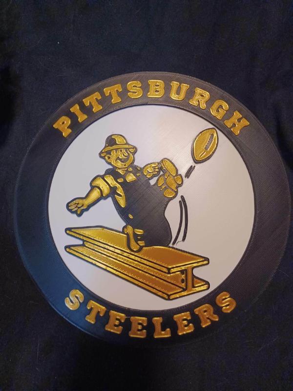 Oldschool Pittsburgh Steelers 30cm Wall Logo